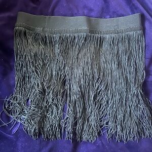 Fringe Skirt in Black